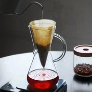 Clear glass pour-over coffee maker with paper filter and handle featured in clear glass barista kettle pot set decorbites barista kettle