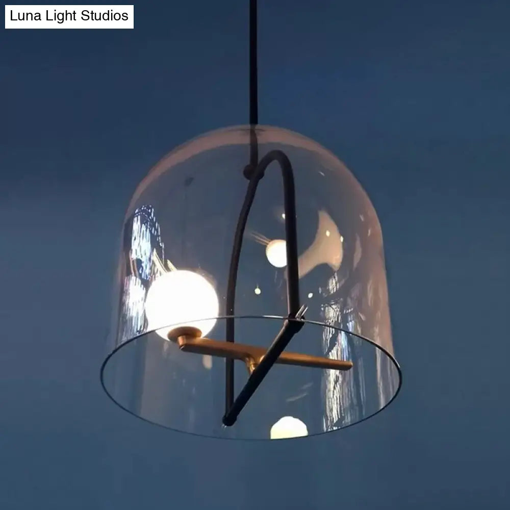 DecorBites™ Clear Glass Cylinder Ceiling Light for Modern Living Room