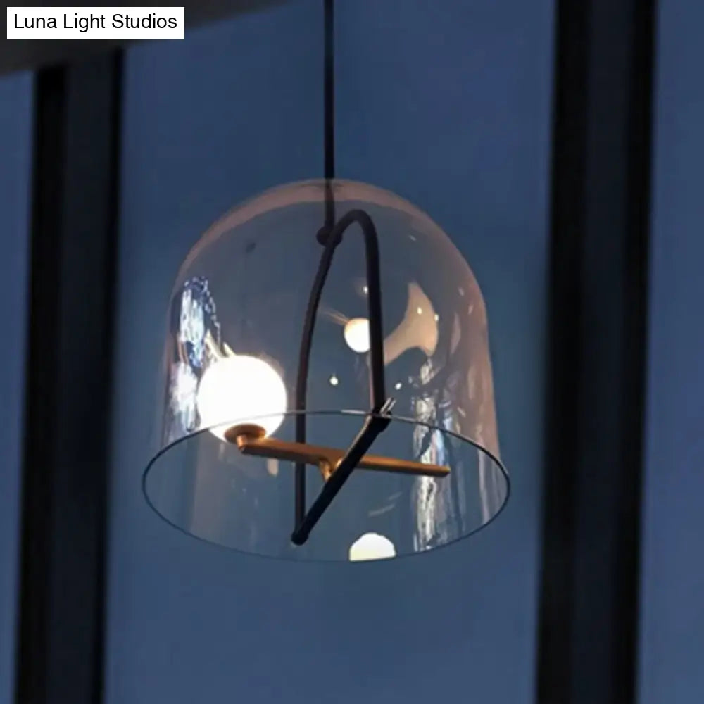 DecorBites™ Clear Glass Cylinder Ceiling Light for Modern Living Room