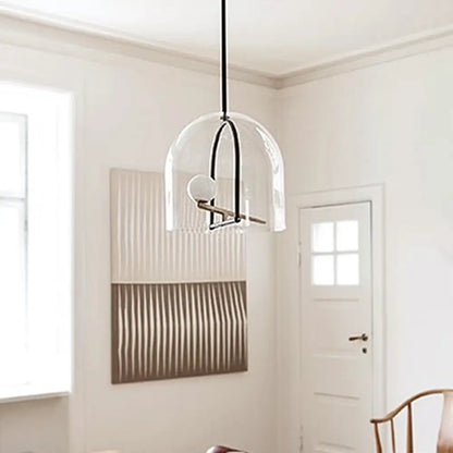 DecorBites™ Clear Glass Cylinder Ceiling Light for Modern Living Room