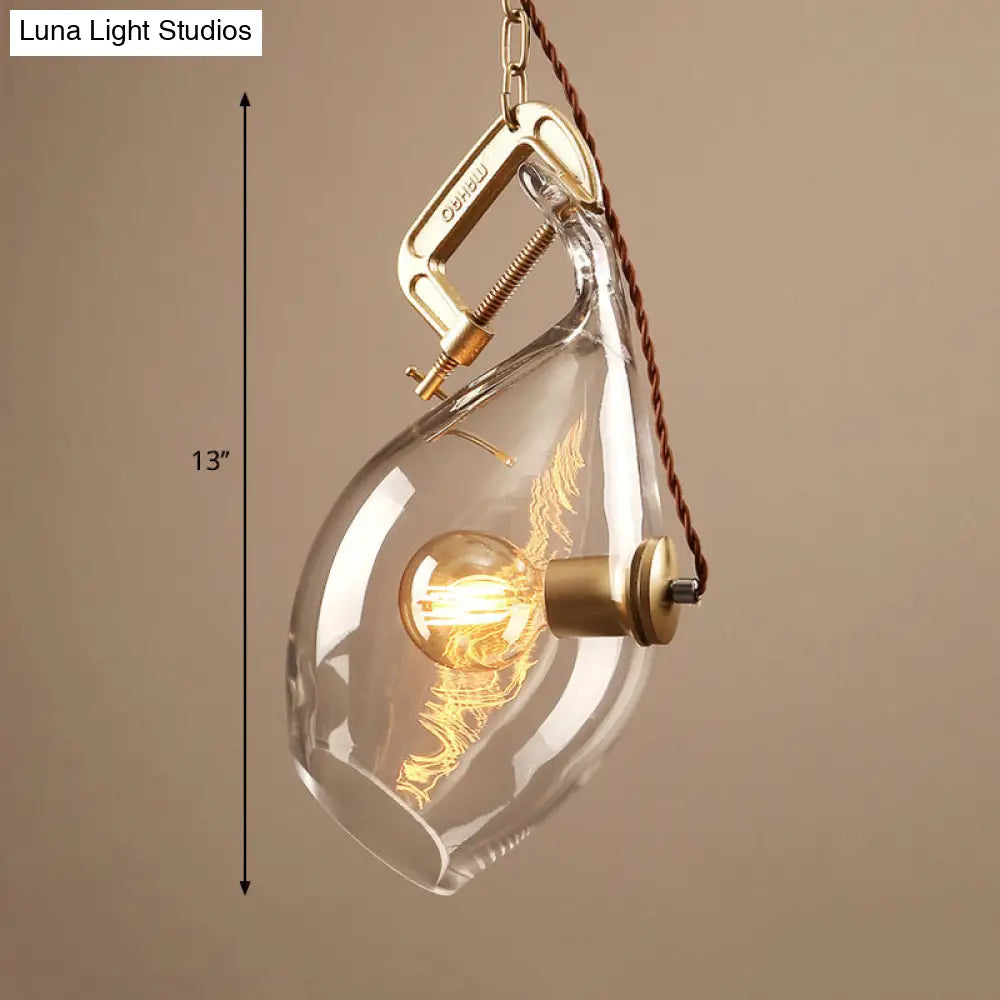 DecorBites™ Clear Glass Fish Pendant Light: Modern Restaurant Lighting Fixture