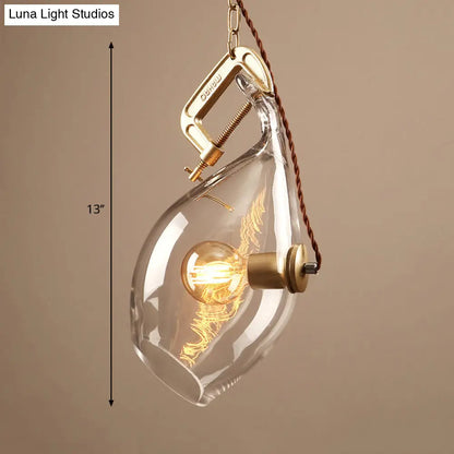 DecorBites™ Clear Glass Fish Pendant Light: Modern Restaurant Lighting Fixture