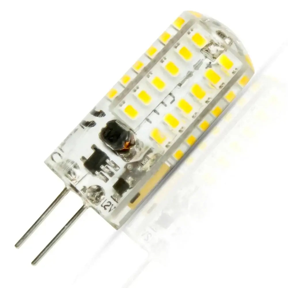 Clear glass g4 led spot light bulb with multiple yellow leds and two metal pins for kitchen crystal lighting decorbites g4 led