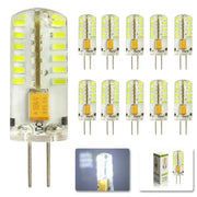 Clear glass decorbites g4 led spot light bulb with vertical yellowish green diodes and voltage label for kitchen lighting