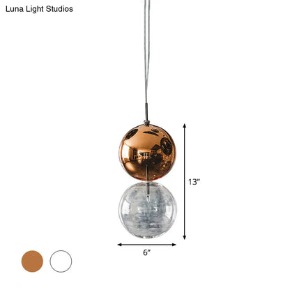 Clear Glass Gourd Pendant Light for Office and Hallway - Simple and Elegant