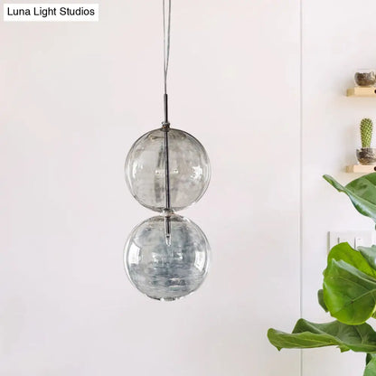 Clear Glass Gourd Pendant Light for Office and Hallway - Simple and Elegant