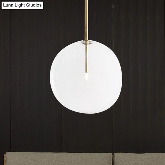 Clear Glass LED Pendant Light - Post-Modern Global Design for Dining Room - 1 Light 6"/7"/8" Wide