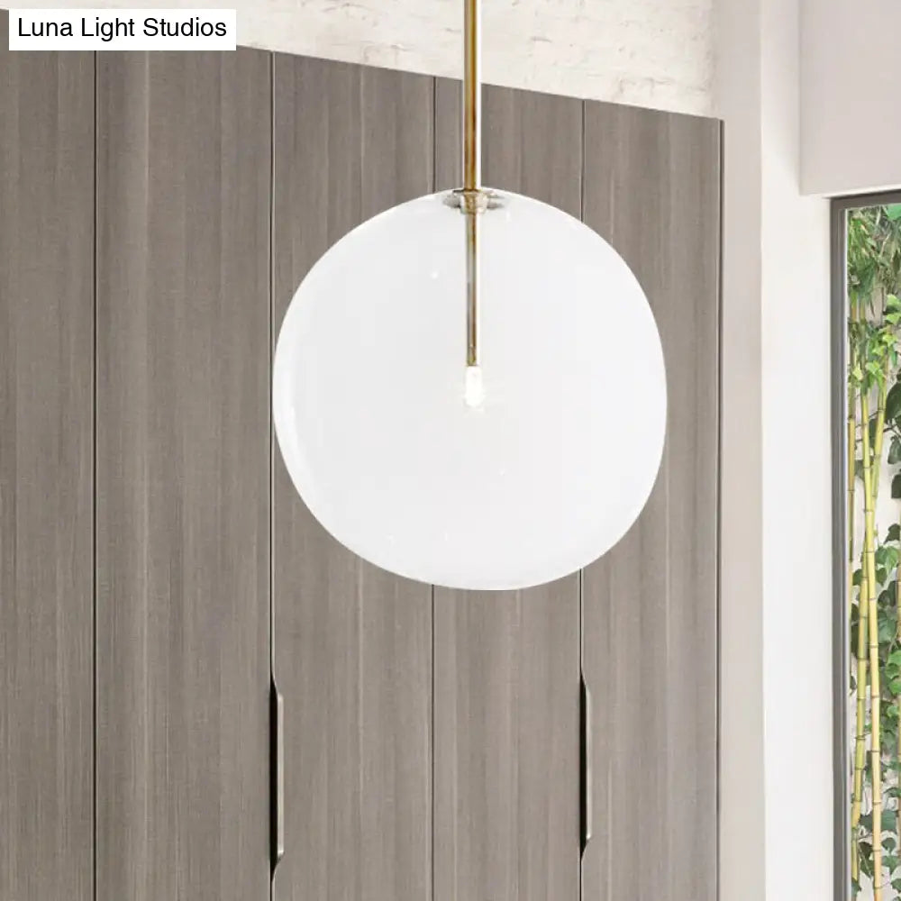 Clear Glass LED Pendant Light - Post-Modern Global Design for Dining Room - 1 Light 6"/7"/8" Wide