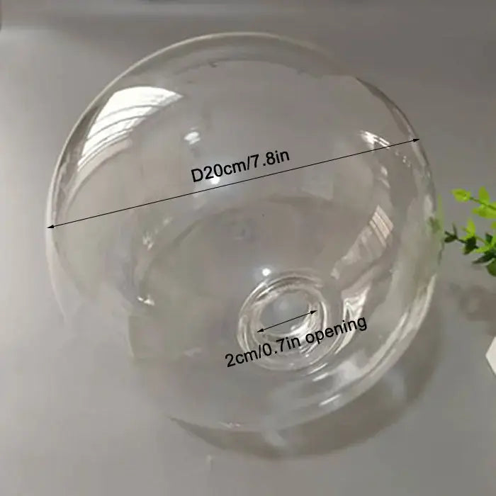 Clear glass pendant lamp shade sphere by decorbites with 7.8-inch diameter for dining room hanging lights