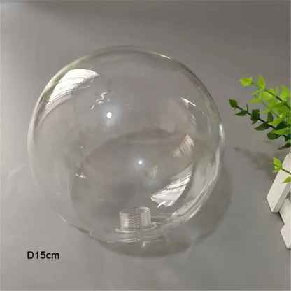 Clear glass pendant lamp shade sphere 15cm diameter with threaded base for dining room decorbites clear glass lighting
