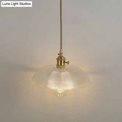 Clear Glass Pendant Lighting Fixture with Simplicity Shaded Hanging Light