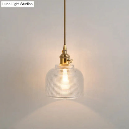 Clear Glass Pendant Lighting Fixture with Simplicity Shaded Hanging Light