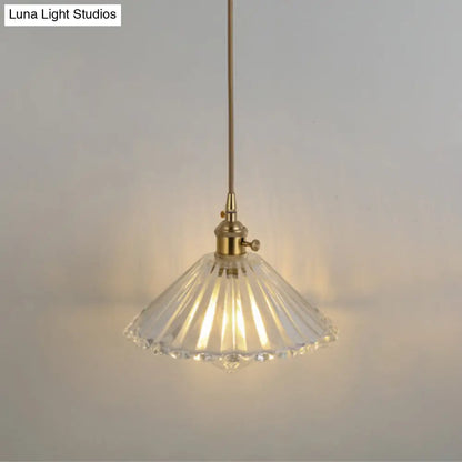 Clear Glass Pendant Lighting Fixture with Simplicity Shaded Hanging Light