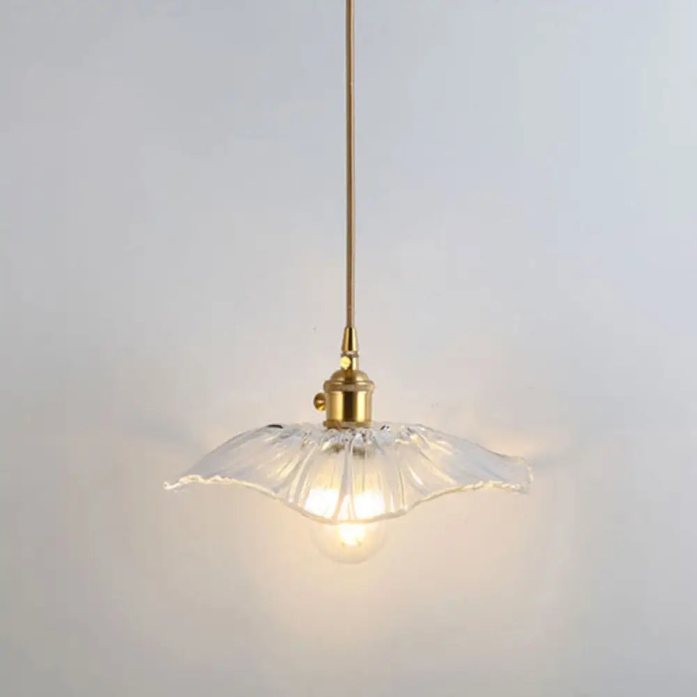 Clear Glass Pendant Lighting Fixture with Simplicity Shaded Hanging Light