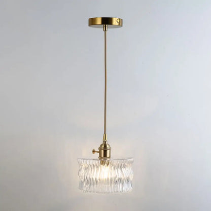 Clear Glass Pendant Lighting Fixture with Simplicity Shaded Hanging Light