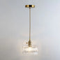 Clear Glass Pendant Lighting Fixture with Simplicity Shaded Hanging Light