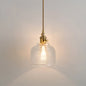 Clear Glass Pendant Lighting Fixture with Simplicity Shaded Hanging Light