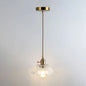 Clear Glass Pendant Lighting Fixture with Simplicity Shaded Hanging Light