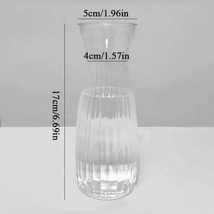 Clear Nordic Plastic Vase for Hydroponic Flowers - A-17x5cm - Vase