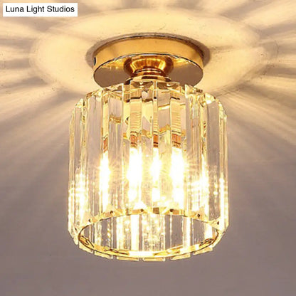 DecorBites™ DecorBites™ Clear Striped Glass Ceiling Light for Modern Semi-Flush Bedroom Illumination