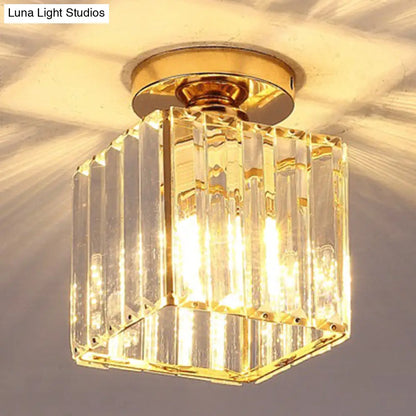 DecorBites™ DecorBites™ Clear Striped Glass Ceiling Light for Modern Semi-Flush Bedroom Illumination