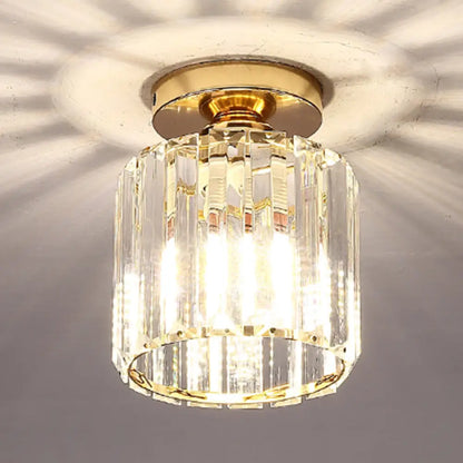 DecorBites™ DecorBites™ Clear Striped Glass Ceiling Light for Modern Semi-Flush Bedroom Illumination