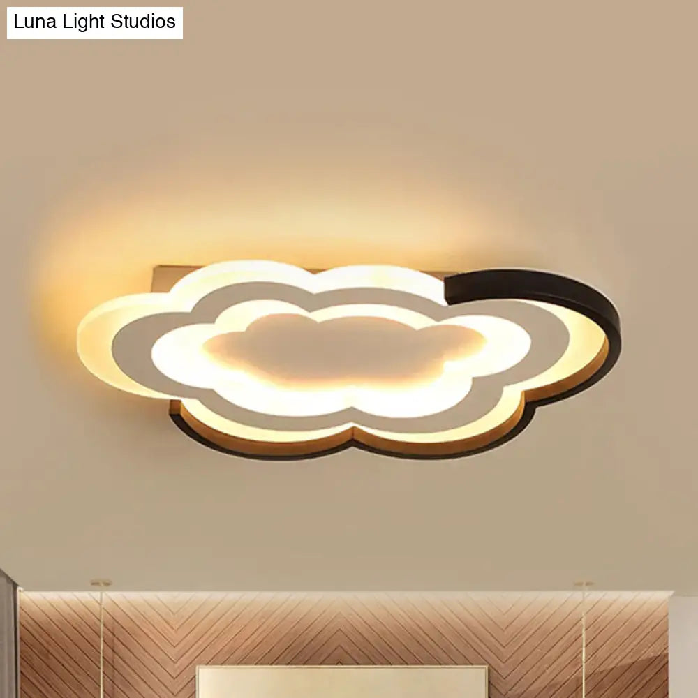 DecorBites™ Cloud Kindergarten LED Flushmount Light with Eye-Caring Acrylic Cover