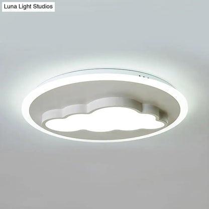 DecorBites™ DecorBites™ Cloud Modern Stylish Acrylic Ceiling Light- Big O Flush Mount in White for Kitchen