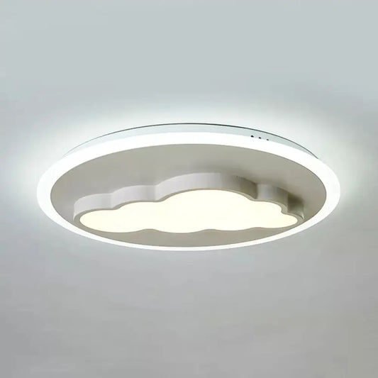 DecorBites™ DecorBites™ Cloud Modern Stylish Acrylic Ceiling Light- Big O Flush Mount in White for Kitchen