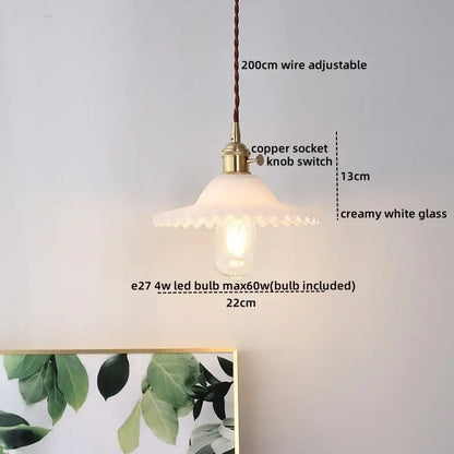 Creamy white cloud patterned brass ceramic led pendant light with copper socket and adjustable braided wire for dining room decorbites ceramic led pendant