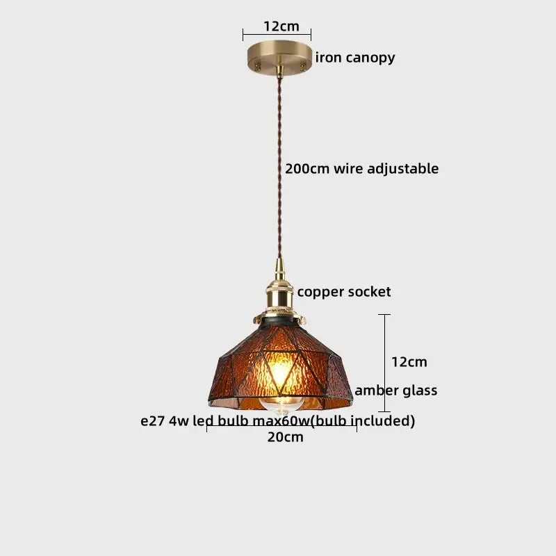Cloud patterned brass ceramic led pendant light with vintage brass iron canopy copper socket and amber shade for dining room decorbites ceramic led