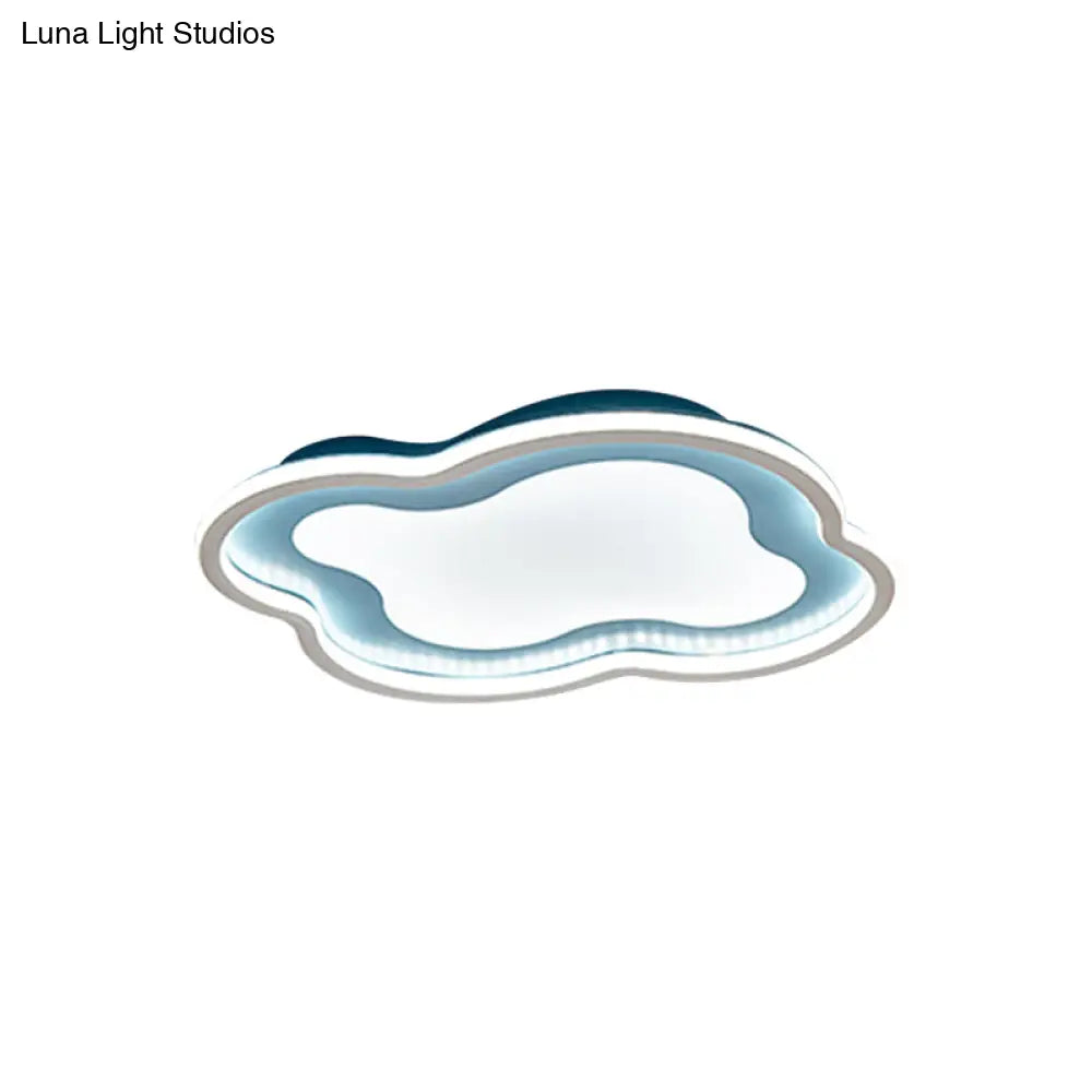 DecorBites™ DecorBites™ Cloud-shape LED Ceiling Light Fixture for Nursery Room - Modern Metallic Design, White/Blue, Warm/White Light