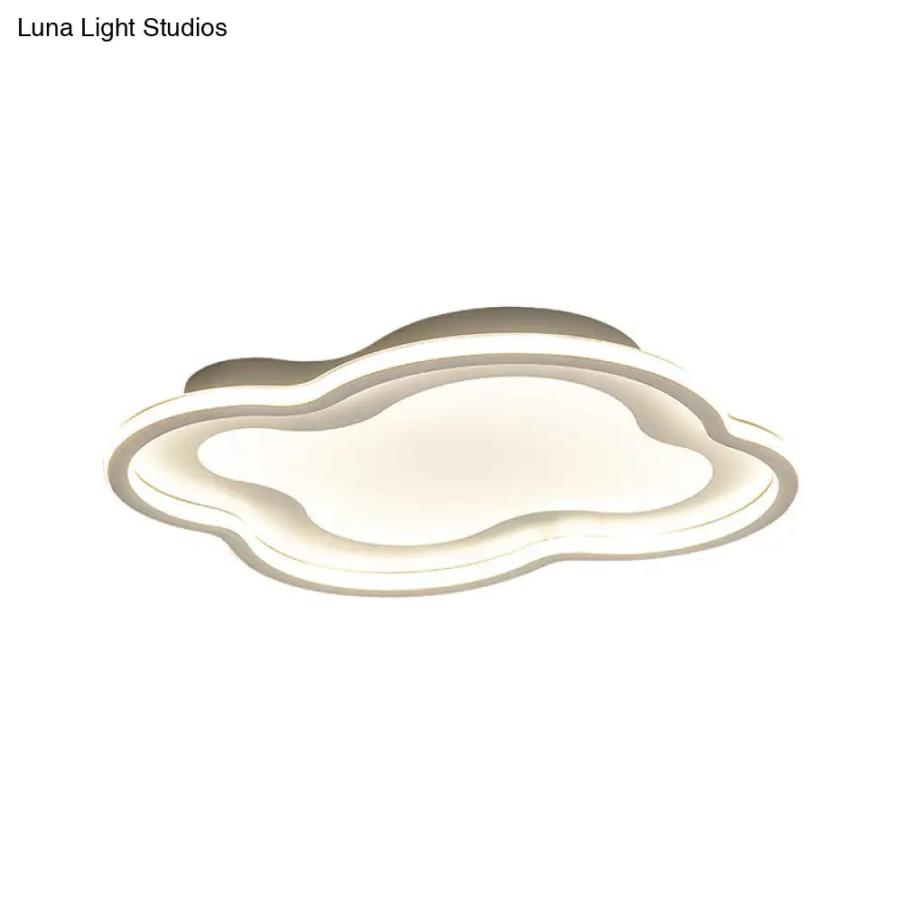 DecorBites™ DecorBites™ Cloud-shape LED Ceiling Light Fixture for Nursery Room - Modern Metallic Design, White/Blue, Warm/White Light