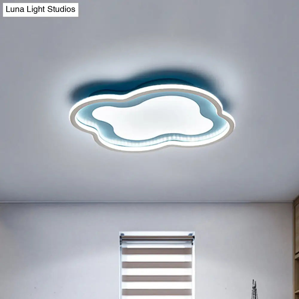 DecorBites™ DecorBites™ Cloud-shape LED Ceiling Light Fixture for Nursery Room - Modern Metallic Design, White/Blue, Warm/White Light