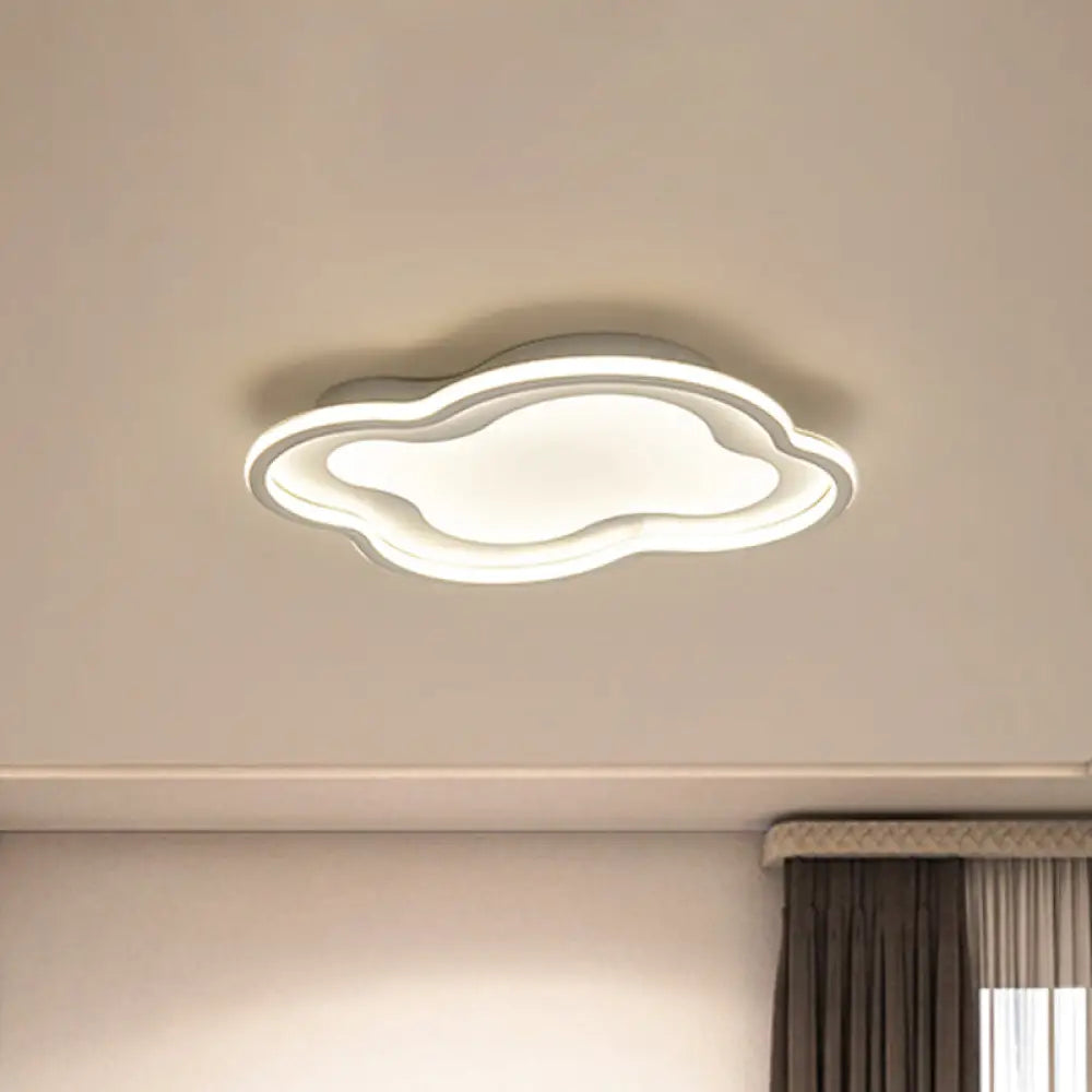 DecorBites™ DecorBites™ Cloud-shape LED Ceiling Light Fixture for Nursery Room - Modern Metallic Design, White/Blue, Warm/White Light