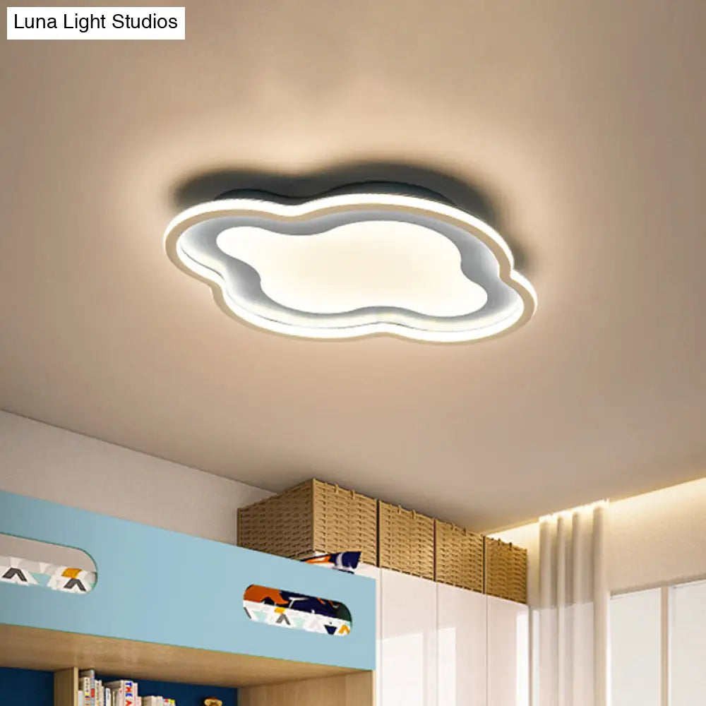 DecorBites™ DecorBites™ Cloud-shape LED Ceiling Light Fixture for Nursery Room - Modern Metallic Design, White/Blue, Warm/White Light