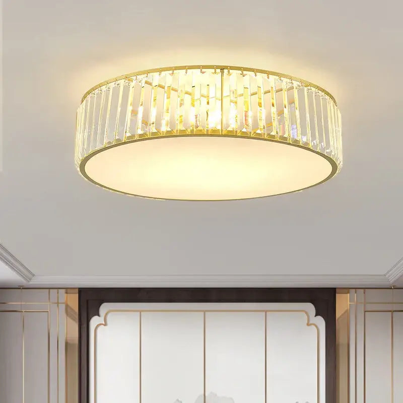 Cloud shaped gold crystal zen ceiling light with vertical crystal rods and warm diffused glow for living room decorbites crystal zen ceiling