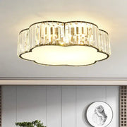 Cloud shaped gold crystal zen ceiling light with clear crystal accents for living room decorbites ceiling light