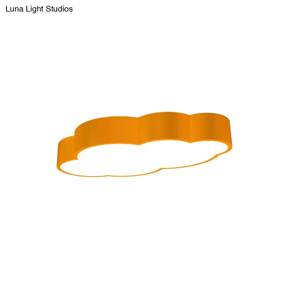 DecorBites™ DecorBites™ Cloud Shaped Nursery Ceiling Lamp Acrylic 18"/20.5" Wide LED Cartoon Flush Mount Lighting Fixture in Red/Yellow/Blue