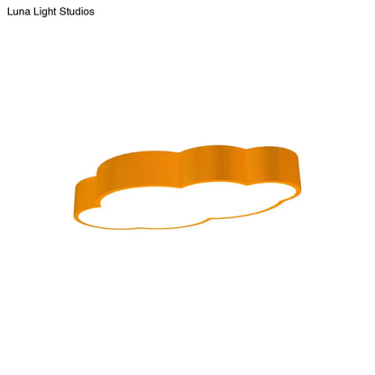 DecorBites™ DecorBites™ Cloud Shaped Nursery Ceiling Lamp Acrylic LED Cartoon Flush Mount Lighting Fixture in Red/Yellow/Blue