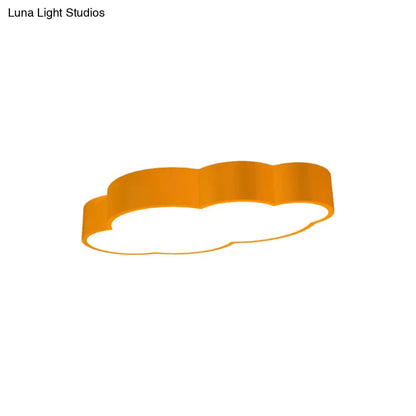 DecorBites™ DecorBites™ Cloud Shaped Nursery Ceiling Lamp Acrylic LED Cartoon Flush Mount Lighting Fixture in Red/Yellow/Blue