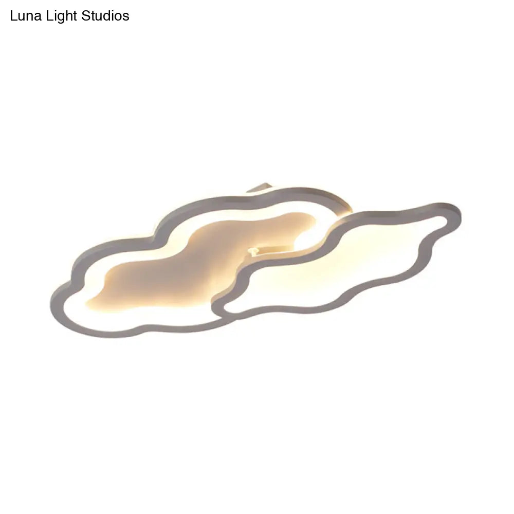 DecorBites™ Cloud-Themed Ceiling Light Fixture for Kindergarten - Grey Flush Mount Acrylic Design