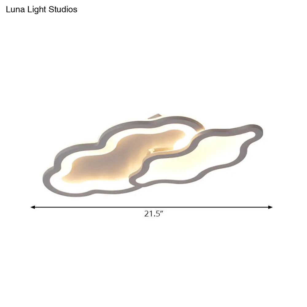 DecorBites™ Cloud-Themed Ceiling Light Fixture for Kindergarten - Grey Flush Mount Acrylic Design