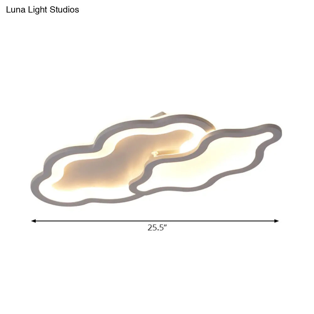 DecorBites™ Cloud-Themed Ceiling Light Fixture for Kindergarten - Grey Flush Mount Acrylic Design