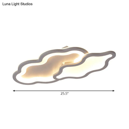 DecorBites™ Cloud-Themed Ceiling Light Fixture for Kindergarten - Grey Flush Mount Acrylic Design