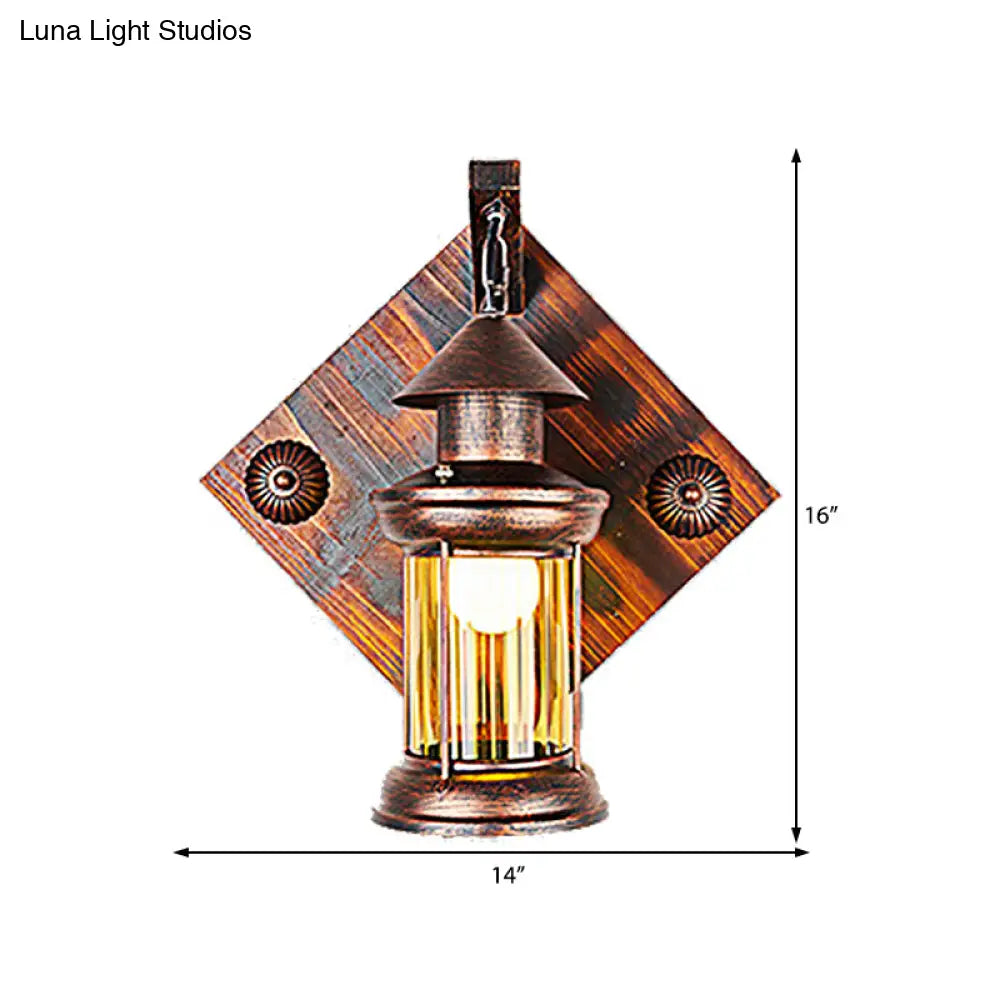 Aplique de pared de latón costero con cristal transparente - Iluminación elegante para comedor