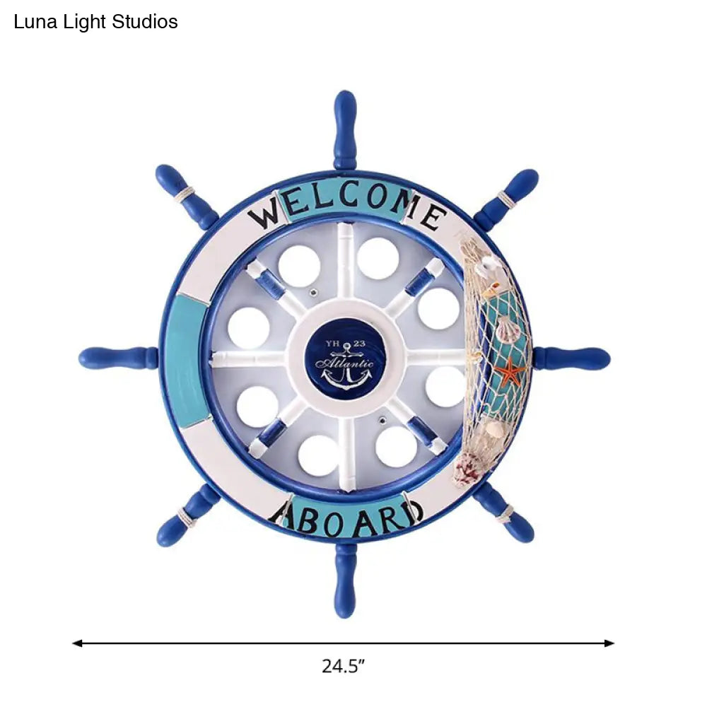 DecorBites™ Coastal LED Acrylic Ceiling Flush Lamp in White/Orange/Blue for Bedroom