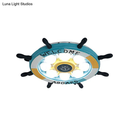 DecorBites™ Coastal LED Acrylic Ceiling Flush Lamp in White/Orange/Blue for Bedroom