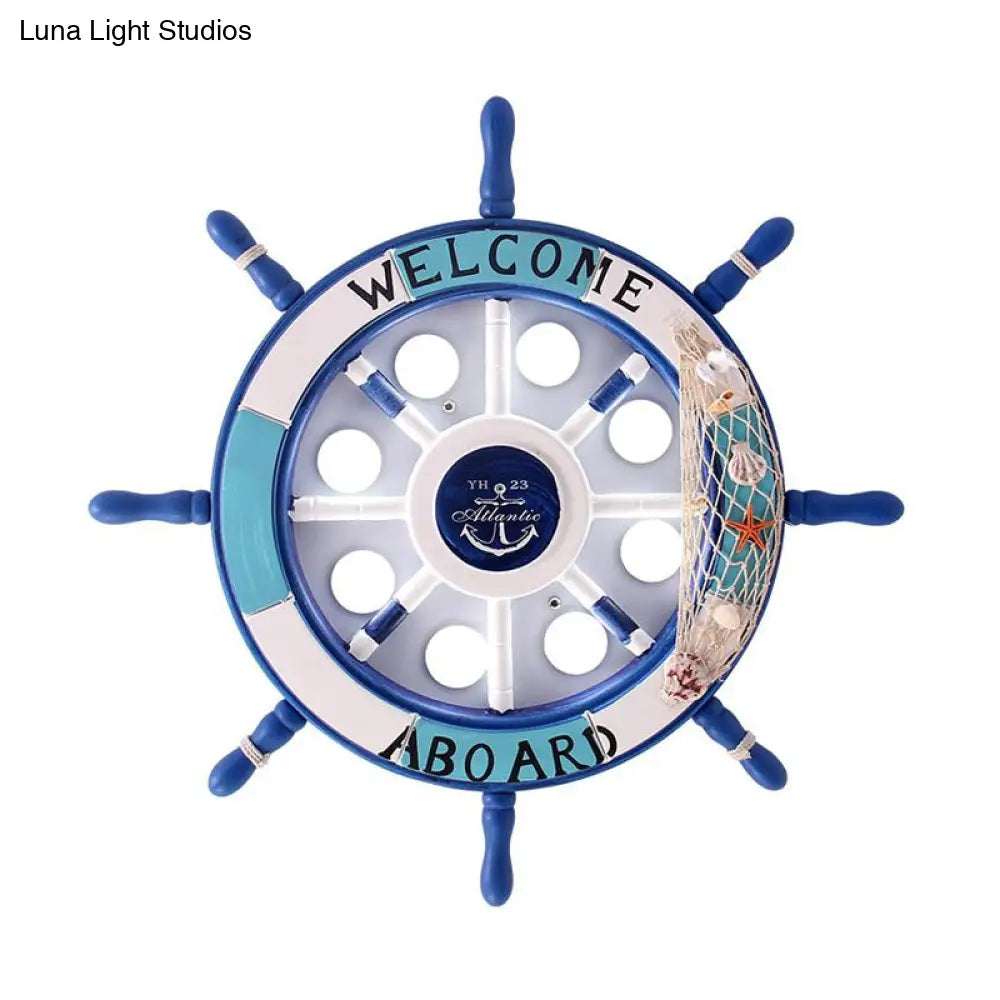 DecorBites™ Coastal LED Acrylic Ceiling Flush Lamp in White/Orange/Blue for Bedroom