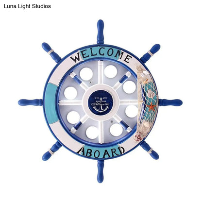 DecorBites™ Coastal LED Acrylic Ceiling Flush Lamp in White/Orange/Blue for Bedroom